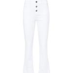 Jeans classici bianchi di cotone a zampa di elefante 