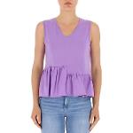 Magliette & T-shirt lilla XS di cotone con scollo a V con scollo a V per Donna Liu Jo Cotone 