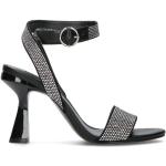 Sandali gioiello larghezza A scontati neri numero 37 in similpelle tacco a rocchetto per Donna Liu Jo 