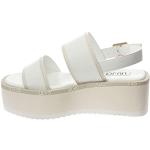 Sandali larghezza E bianchi numero 40 di pelle con tacco da 7cm a 9 cm con zeppa per Donna Liu Jo Jeans 