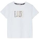 Liu Jo T-Shirt Bianca con Logo e Strass (14 Anni)