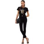 Magliette & T-shirt nere XXS con glitter mezza manica con manica corta per Donna Liu Jo 
