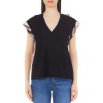Magliette & T-shirt nere L con scollo a V mezza manica con scollo a V per Donna Liu Jo Jeans 
