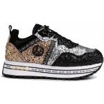 Sneakers larghezza E scontate nere all over con glitter platform per Donna Liu Jo 