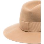 Cappelli fedora marroni in viscosa per Donna Maison Michel 