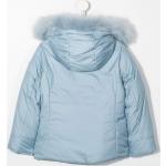 Giacche invernali scontate blu chiaro di eco-pelliccia manica lunga per Donna Woolrich Kids 