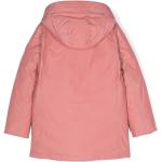 Piumini scontati rosa in misto cotone manica lunga con cappuccio per Donna Woolrich Kids 