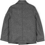 Cappotti classici grigio scuro 10 anni di cotone manica lunga per bambini Stone Island Junior 