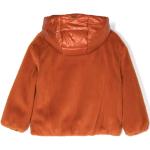 Giacche arancioni di eco-pelliccia manica lunga con cappuccio per Donna Herno 