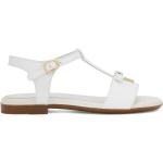 Sandali larghezza A bianchi numero 37 in pelle di vitello con punta aperta con cinturino per Donna Dolce&Gabbana Dolce 