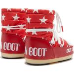 Stivali alti larghezza E rosso rubino numero 34 di gomma con stringhe per Donna Moon Boot 