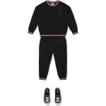 Pantaloni sportivi neri a righe per bambini Burberry Kids 