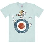 Magliette & T-shirt stampate scontate blu chiaro L di cotone lavabili in lavatrice per Donna LOGOSHIRT Snoopy 