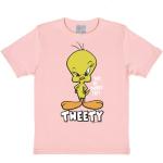 T-shirt retrò rosa di cotone per bambina LOGOSHIRT Looney Tunes Gatto Silvestro e Titti Titti di Amazon.it 