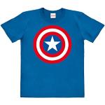 T-shirt azzurre 3 anni lavabili in lavatrice per bambini LOGOSHIRT Marvel 