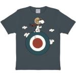 T-shirt vintage blu di cotone lavabili in lavatrice per bambini LOGOSHIRT Snoopy 