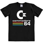 Logoshirt T-Shirt Commodore C64 - Maglia Nerd - Maglietta Girocollo Nero - Design Originale Concesso su Licenza, Taglia M