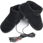 Pantofole riscaldate larghezza A nere numero 44 per l'inverno per Donna 