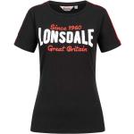 Magliette & T-shirt scontate nere M in ciniglia marl mezza manica ricamate per Donna Lonsdale 