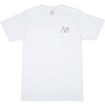 Magliette & T-shirt casual bianche a girocollo mezza manica con gatto per Uomo Ripndip 