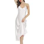 Vestaglie lunghe scontate eleganti bianche M di seta traspiranti per Donna 