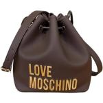 Borse a sacco marroni in similpelle per Donna Moschino Love Moschino 