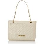 Shopping bags bianche in similpelle per Donna Moschino Love Moschino 