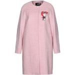 Cappottii scontati rosa M di lana a quadri manica lunga in maglia per Donna Moschino Love Moschino 