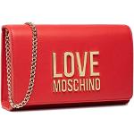 Borse a spalla eleganti rosse di tessuto sintetico per Donna Moschino Love Moschino 