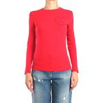 Magliette & T-shirt stampate rosse M con strass manica lunga per Donna Moschino Love Moschino 