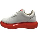 Sneakers larghezza E casual rosse numero 36 di gomma con fibbie per Donna Moschino Love Moschino 