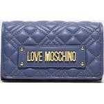 Portamonete blu in poliuretano Moschino Love Moschino 