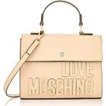 Shopping bags bianche di pelle con borchie per Donna Moschino Love Moschino 