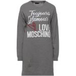 Abiti ricamati grigio chiaro S di lana lunghi manica lunga per Donna Moschino Love Moschino 