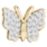 Ciondoli bianchi in acciaio con farfalla Luca Barra 