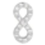 Ciondoli bianchi in acciaio con infinito Luca Barra 