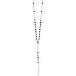 Collane nere in acciaio a rosario per Uomo Luca Barra 