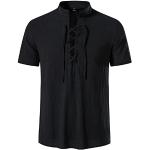 Magliette & T-shirt casual nere L di cotone lavabili in lavatrice mezza manica con manica corta per Uomo 