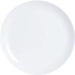 Luminarc - Diwali, Set di 6 piatti da dessert in vetro opale extra resistente, 25 cm, colore bianco