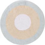Passatoie scontate blu chiaro di cotone rotonde lavabili in lavatrice diametro 150 cm 