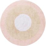 Passatoie rosa di cotone lavabili in lavatrice diametro 150 cm 