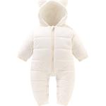 Giacche  bianche 6 mesi di cotone con cappuccio a tema orso da sci per neonato di Amazon.it 