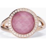 Anelli regolabili rosa 10 mm in argento per Donna da 18 carati 