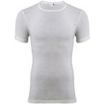 Magliette & T-shirt bianche di lana traspiranti a girocollo mezza manica con scollo rotondo per Uomo 