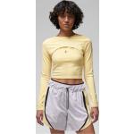 Magliette & T-shirt asimmetriche casual gialle XXL taglie comode manica lunga per Donna jordan 