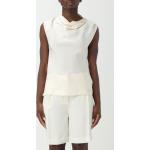 Bluse bianche XS di raso per Donna Calvin Klein 