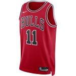 Felpe rosse XS traspiranti a tema Chicago con cappuccio Nike Dri-Fit Chicago Bulls 