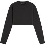 Magliette & T-shirt sconti Black Friday nere S di cotone con scollo tondo manica lunga con scollo rotondo per Donna Freddy 