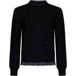 Camicie nere XL di lana a girocollo manica lunga con manica lunga Maison Margiela 