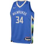 Felpe blu in mesh per bambini Nike Dri-Fit Milwaukee Bucks 
